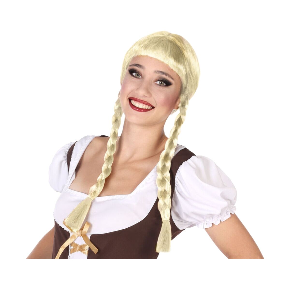 Parykk Blond Fletter